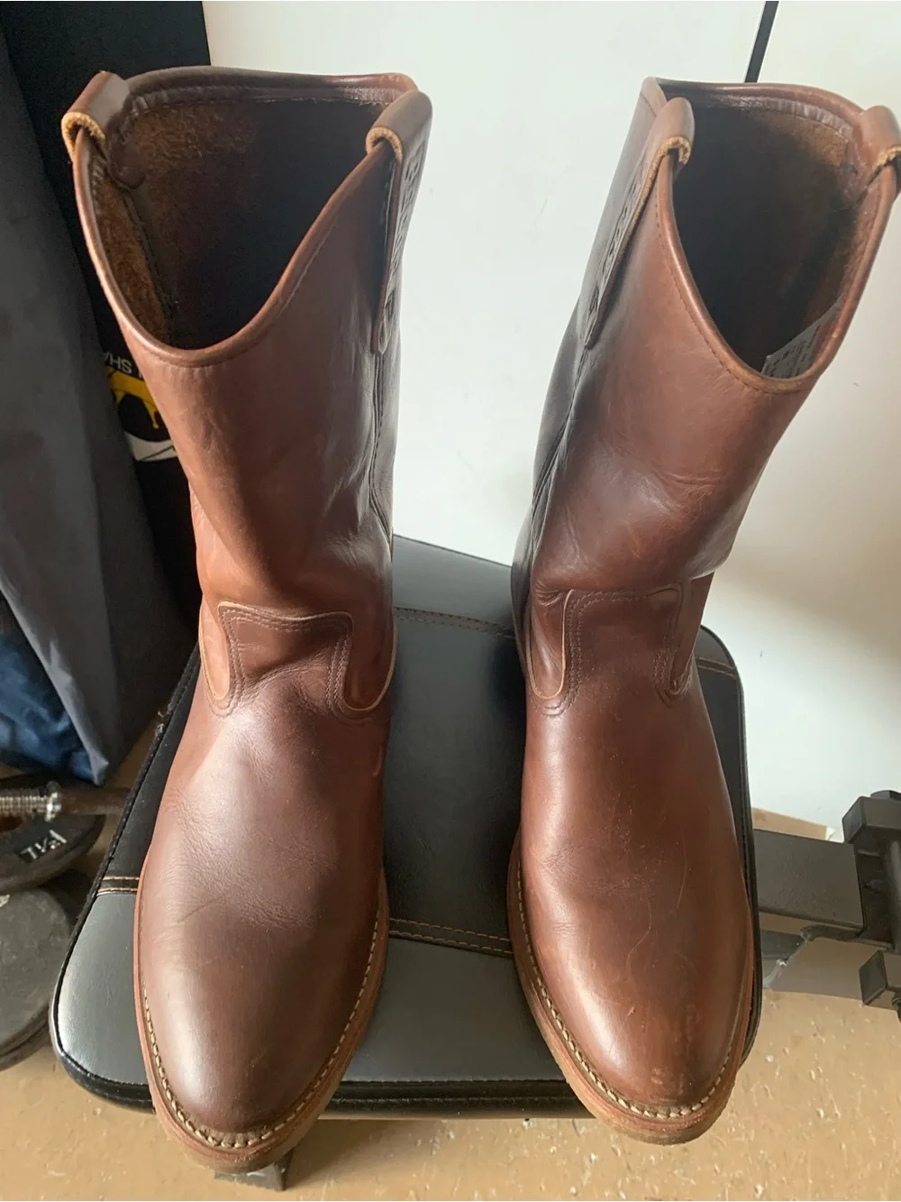 Red Wing Shoes Brown Leather Pull-On Boots